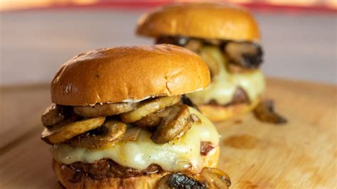 Mushroom Swiss Burger Easy Tasty Amazingly Hearty Burgers