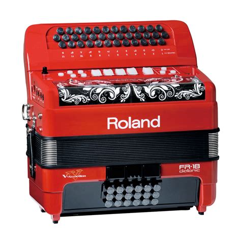 Disc Roland Fr18 Button Type Diatonic V Accordion No Speakers Red At