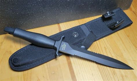 New Gerber Usa Mark Ii Fixed Blade Black Coated Knife With Sheath 22