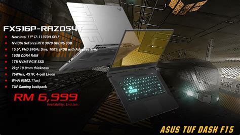 The asus tuf gaming laptop is available starting today onwards and it comes in 9 different variants. Asus TUF Dash F15 With RTX 3070 & 240Hz Screen Arriving in ...