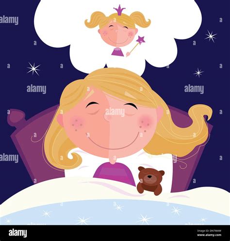 Blond Girl Sleeping Stock Vector Images Alamy
