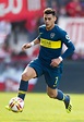 Cristian Pavon of Boca Juniors drives the ball during a match between ...