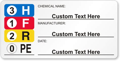 Custom Hazcom Labels Nfpa Hmis Hmig Ghs And Ansi Templates