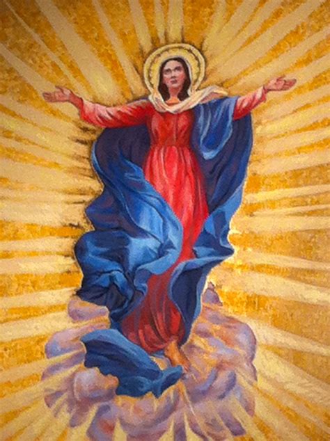 There, she sits at her son's right hand, as queen of heaven and earth. An Organic Approach to the Assumption & Queenship of Mary ...
