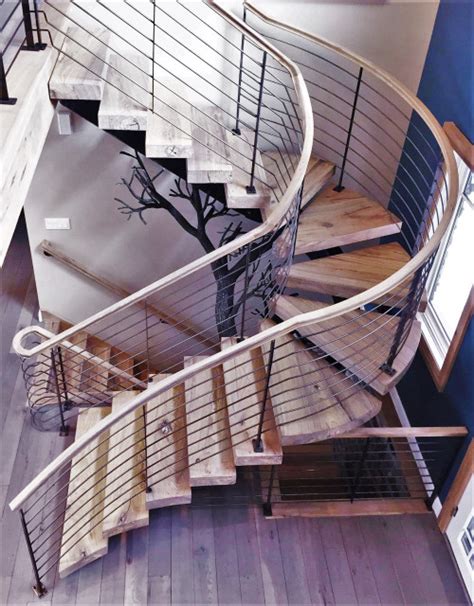 Tree Staircase Contemporary Staircase By Great Lakes Metal