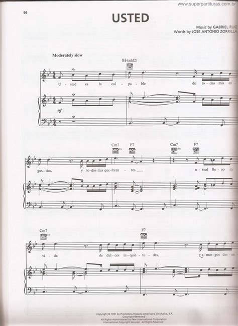 También se benefició del famoso compositor luis gómez escolar, del sello español. Super Partituras - Usted v.2 (Luis Miguel), com cifra
