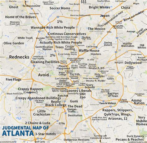 A Judgmental Map Of Atlanta Atlanta