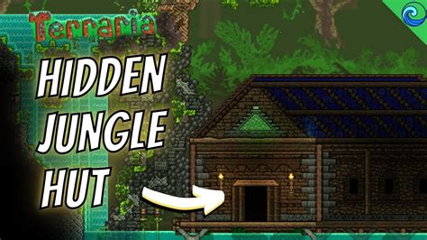 I Built This Hidden Jungle Hut In Terraria Terraria 14 Speed Build Youtube