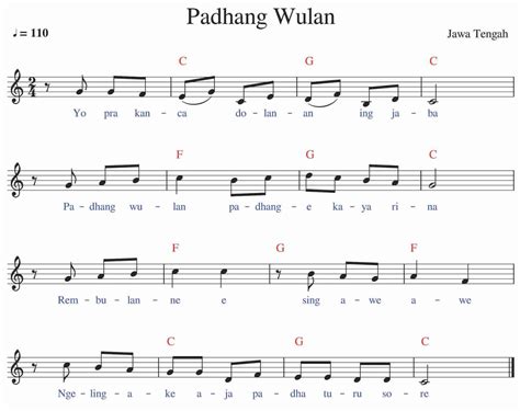 Lirik Lagu Padang Wulan Jawa Tengah - Arti dan Makna