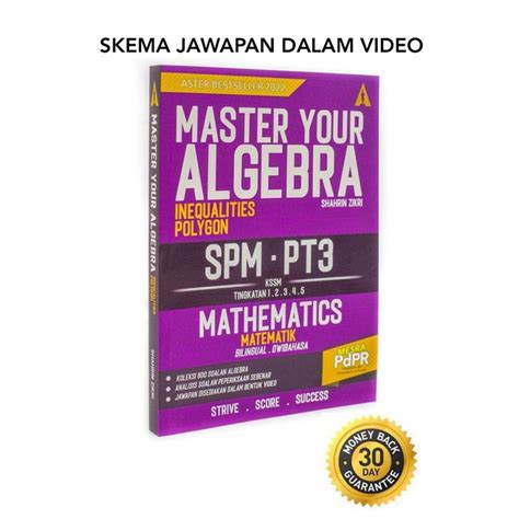 Buy Buku Latihan Matematik Tingkatan Master Your Algebra