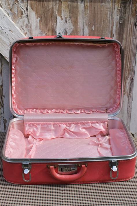 Pretty In Pink Suitcase By Myprettypickins On Etsy 30 00 Pink Suitcase Pretty In Pink Pink