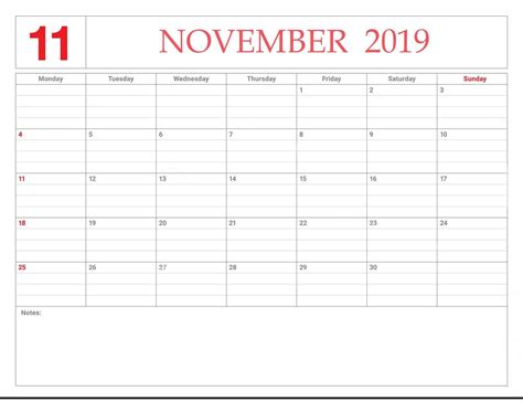 November 2019 Office Desk Calendar Office Desk Calendar Desk