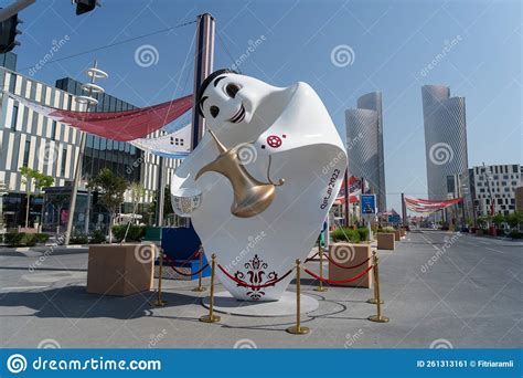 Fifa World Cup 2022 Official Mascot Laeeb In Lusail Boulevard Doha