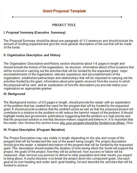 Free 20 Sample Grant Proposal Templates In Pdf Ms Word Pages