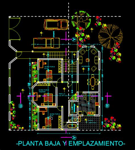 Terraced Houses With Garage 2d Dwg Plan For Autocad Designs Cad