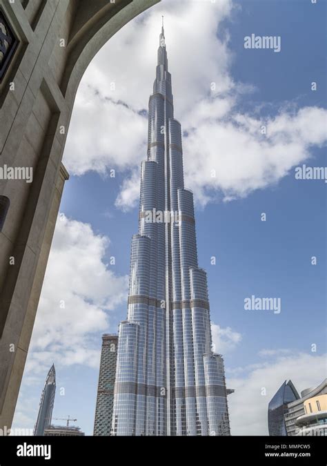 Looking Up At The Tallest Building In The World At Over 828 Metres