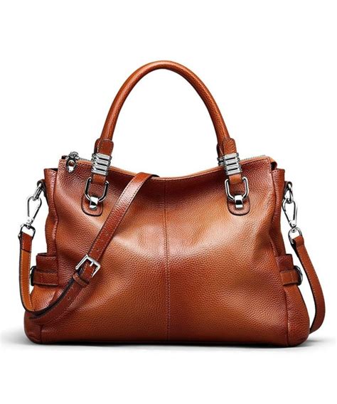 Womens Vintage Genuine Leather Handbag Shoulder Bag Satchel Tote Bag