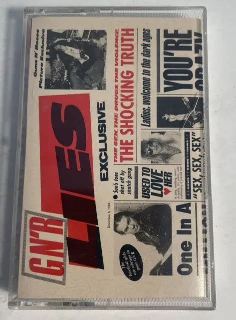 Guns N Roses Gnr Lies Cassette Tape 1988 Geffon Records 788
