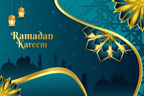 Ramadan Kareem Islamic Style Blue Color Graphic By Triplethreegraphic