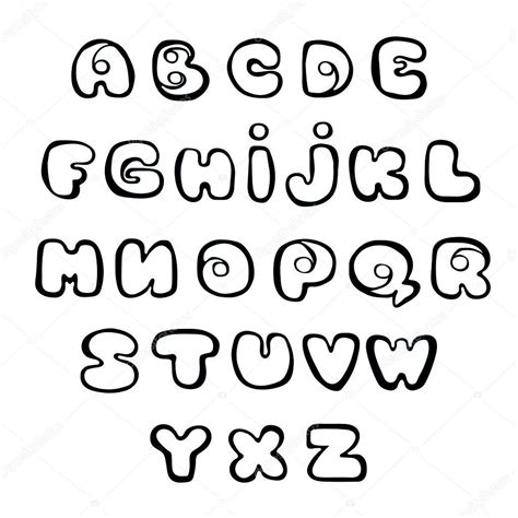 Alfabeto Manuscrito Letras Letras Minúsculas Dibujadas A Mano