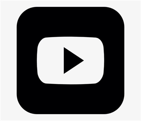 Square Vector Button Youtube Icon Black And White 626x626 Png