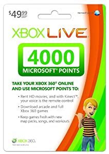 Check spelling or type a new query. Amazon.com: Xbox 360 LIVE 4000 Points: Artist Not Provided: Video Games
