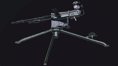 3d Model Hotchkiss M1914 Machine Gun Vr Ar Low Poly Cgtrader