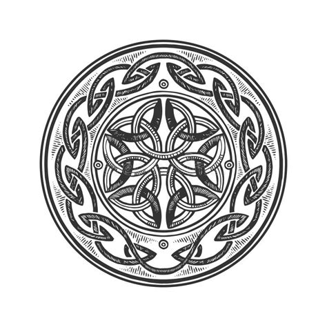 Celtic Ornament Engraving Vector Illustration Stock Vector