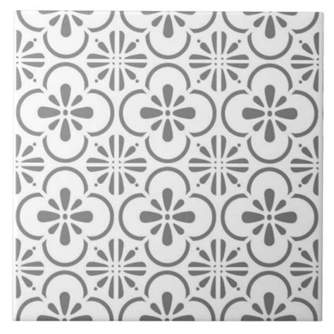 Ceramic Wall Tiles Grey And White Moroccan Au
