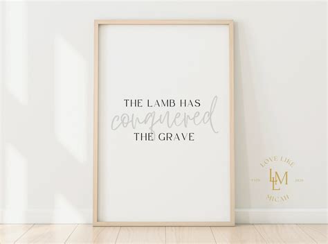 Lamb Has Conquered The Grave Poster King Of Kings By Hillsong Lyrics
