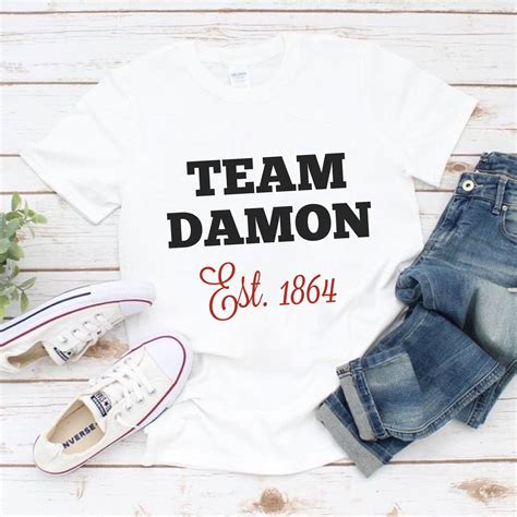 Vampire Diaries T Shirt Team Damon Shirt Salvatore Fandom Etsy Real