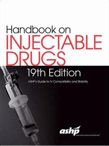 Handbook On Injectable Drugs By American Society Of Health System