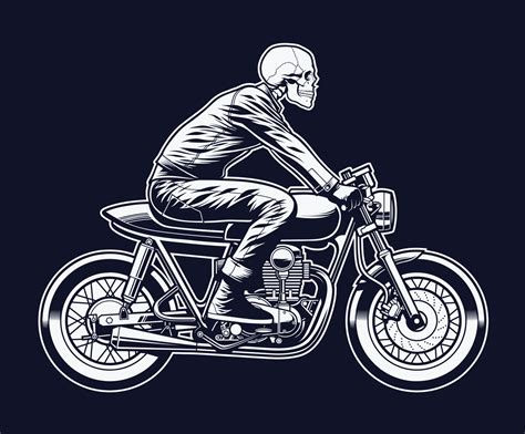 Skeleton Riding Motorcycle 2128970 Vector Art At Vecteezy