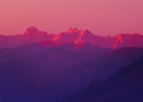 Gradient Mountains Wallpapers Wallpaper Cave