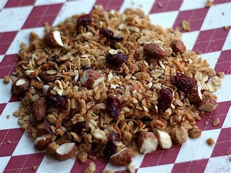 Homemade Granola With Coconut Dried Cranberries And Almonds Two