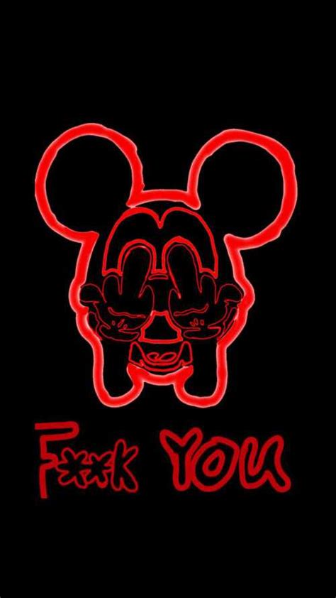Mickey Mouse Middle Finger Wallpaper Ixpap
