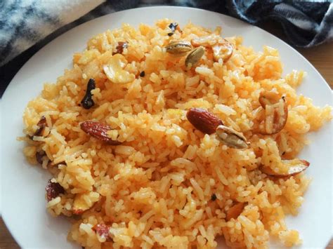 Sweet Rice Recipe Kesariya Bhat Felicity Plus