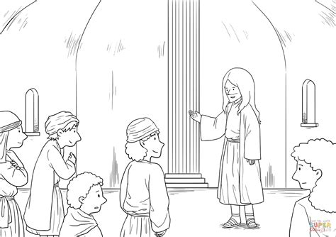 Jesus Heals A Crippled Woman On The Sabbath Luke 1310 17 Coloring
