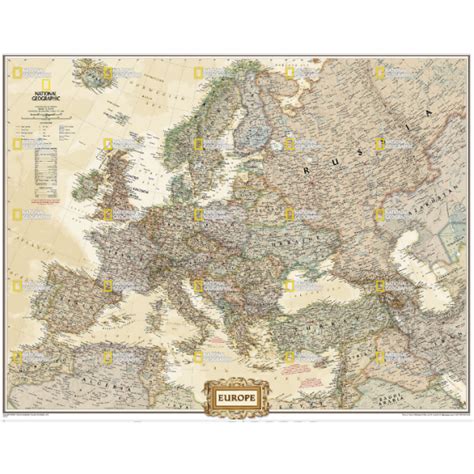 Europe Executive Wall Map Enlarged Geographica