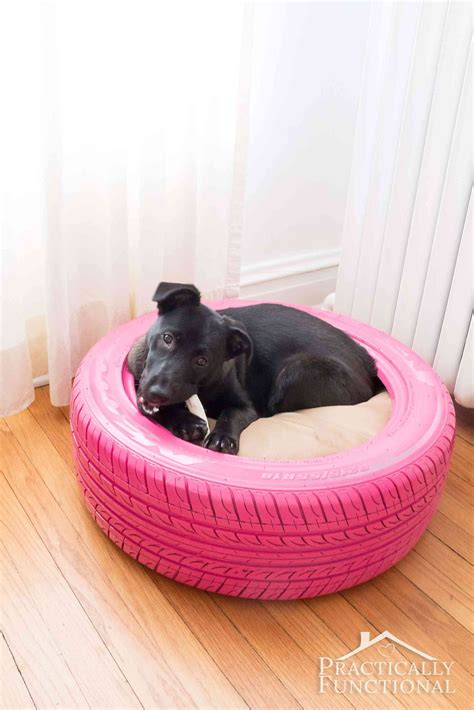 Diy Dog Bed From A Recycled Tire Practically Functional