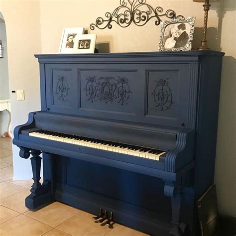 Chalk Paint®️️ In Napoleonic Blue On A Piano By Annie Sloan Stockist