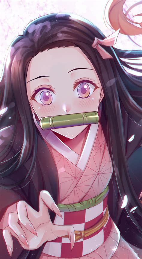 Download Wallpaper 1440x2630 Beautiful Anime Kamado Nezuko Samsung