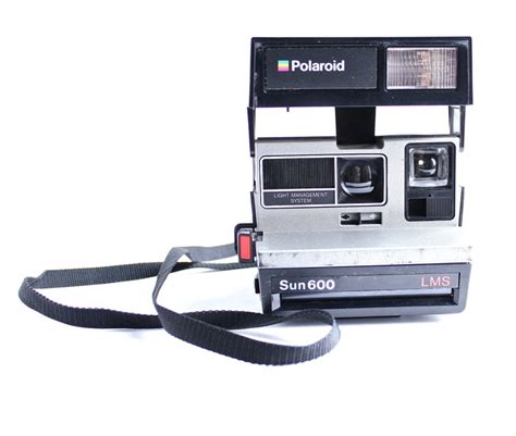 Vintage Polaroid Camera Black And Silver 1980s Sun 600 Lms Etsy