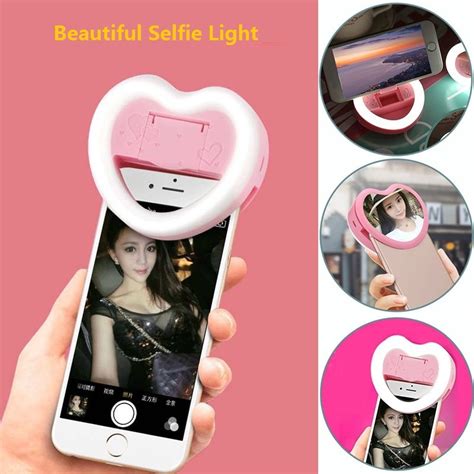 Rechargeable Fill Light Camera Enhancing Photography Selfie Ring Light Clip Mirror And Phone