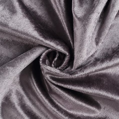 5 Yards Charcoal Gray Velvet Fabric Bolt 65 Wide Fabric Roll