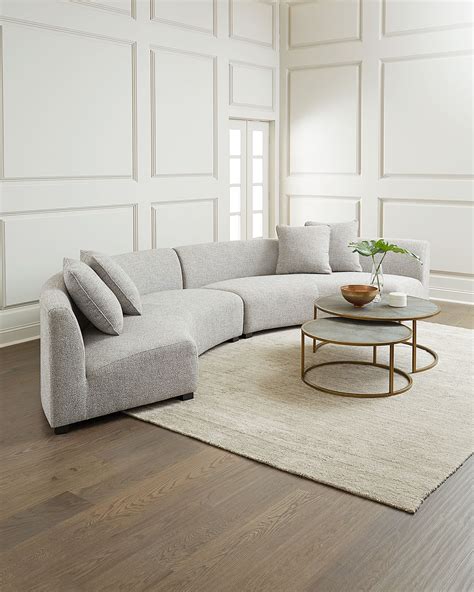 Belmount Gray Astor 2 Piece Curved Sectional Neiman Marcus