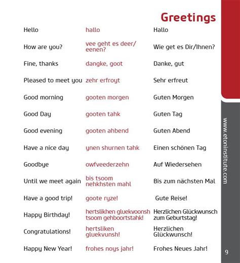 Learn The German Language Eton Institutes Phrasebooks Tip Use The