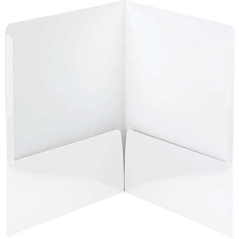 Smead Folders 2 Pocket High Gloss Letter Size 25bx White 87883