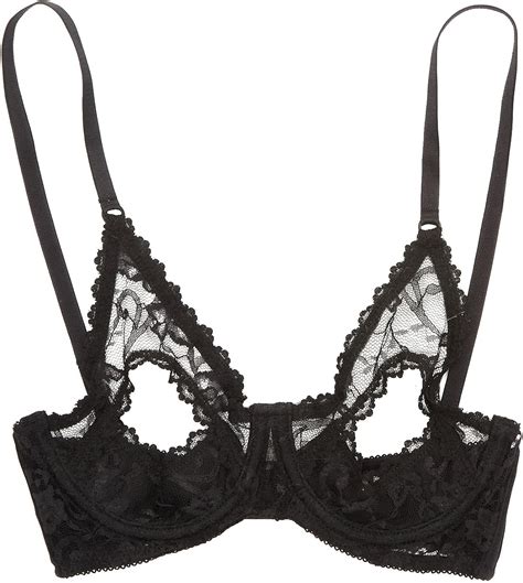 Shirley Of Hollywood Lace Underwire Open Tip Bra 369 Amazonca