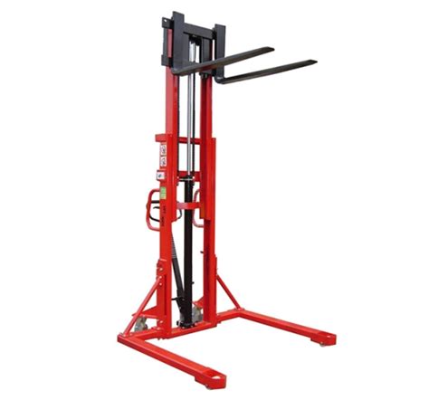 Manual Lift Straddle Stackers With Adjustable Forks Capacity Up To